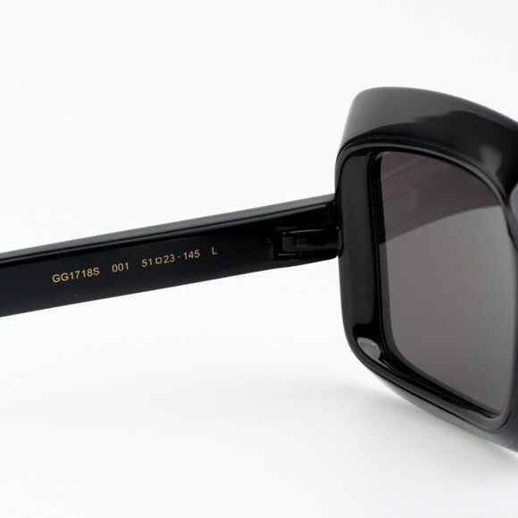NEW Gucci GG1718S 001 Black Grey Women Square Sunglasses GG 1718S main image 12
